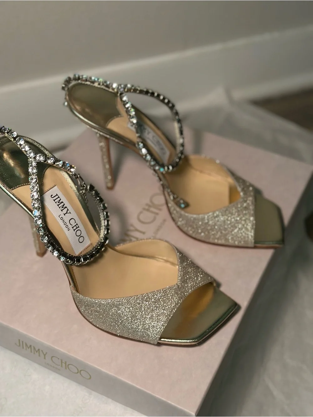 Jimmy Choo glitter covered